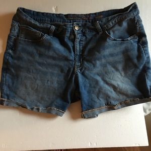 Jean shorts .